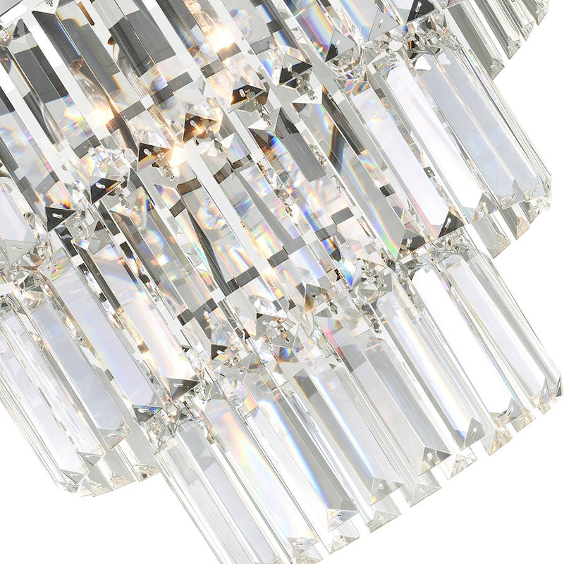 CWI Lighting Weiss 5 Light Down Chandelier, Chrome