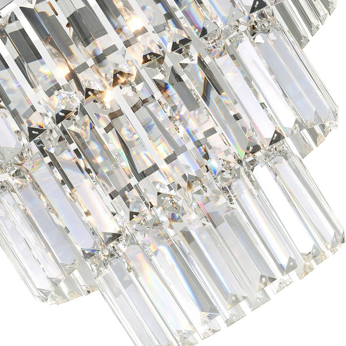 CWI Lighting Weiss 5 Light Down Chandelier, Chrome