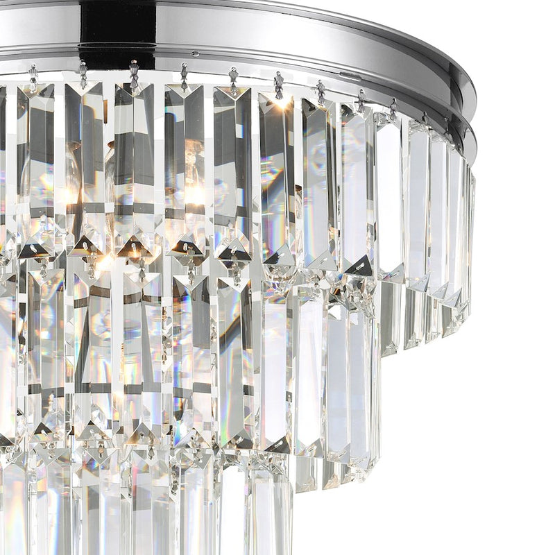 CWI Lighting Weiss 5 Light Down Chandelier, Chrome