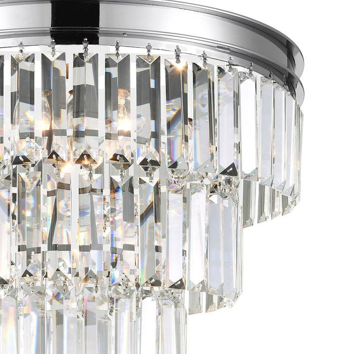 CWI Lighting Weiss 5 Light Down Chandelier, Chrome