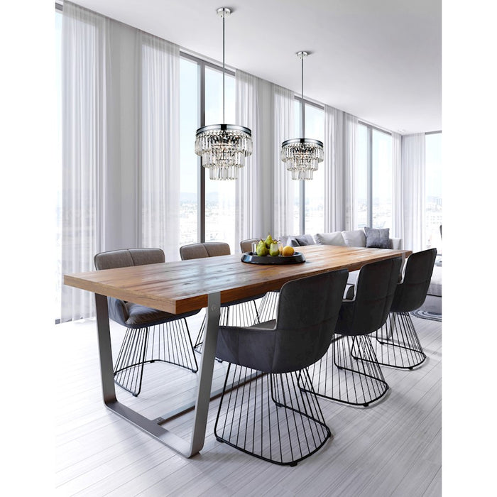 CWI Lighting Weiss 5 Light Down Chandelier, Chrome