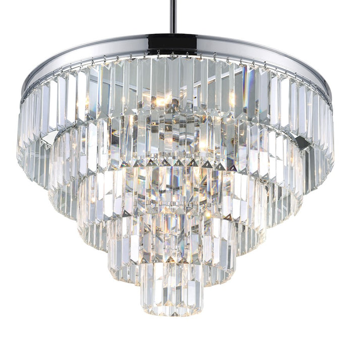 CWI Lighting Weiss 12 Light Down Chandelier, Chrome