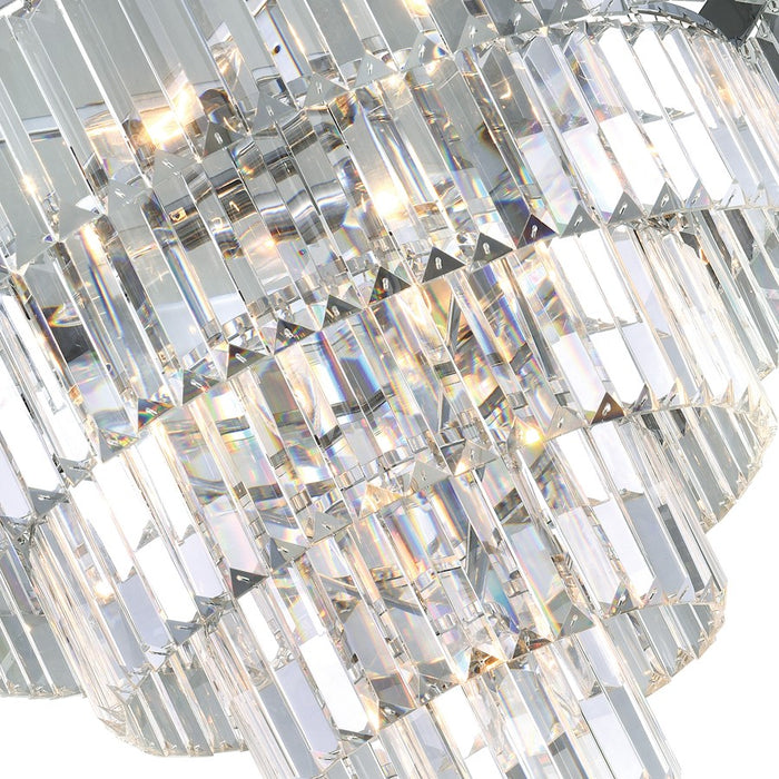 CWI Lighting Weiss 12 Light Down Chandelier, Chrome