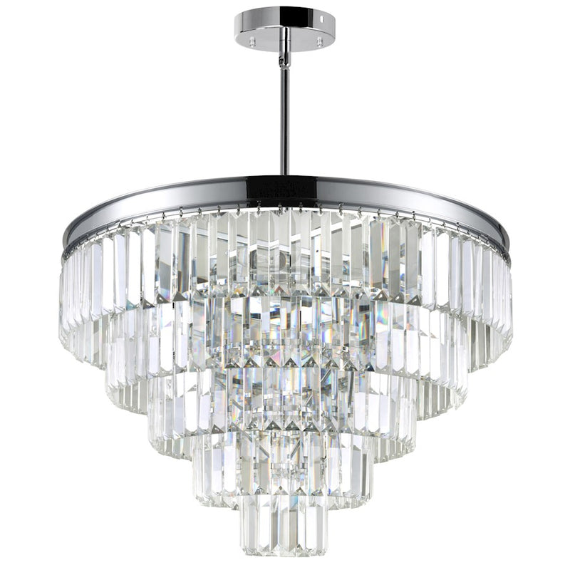 CWI Lighting Weiss 12 Light Down Chandelier, Chrome