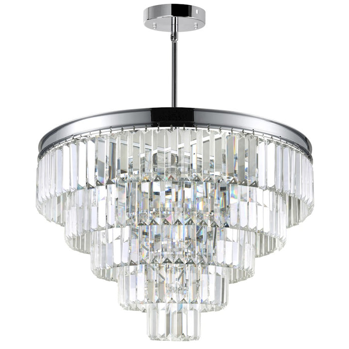 CWI Lighting Weiss 12 Light Down Chandelier, Chrome