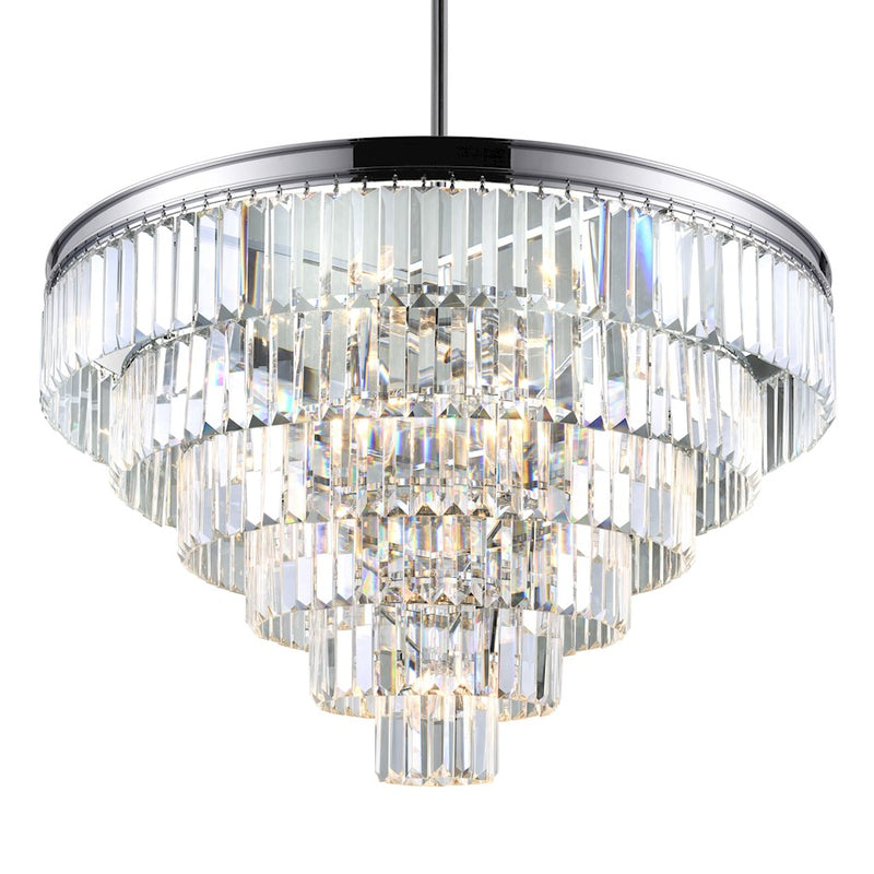 CWI Lighting Weiss 15 Light Down Chandelier, Chrome
