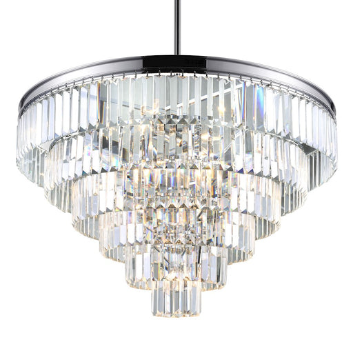 CWI Lighting Weiss 15 Light Down Chandelier, Chrome