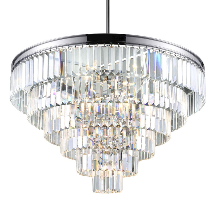 CWI Lighting Weiss 15 Light Down Chandelier, Chrome
