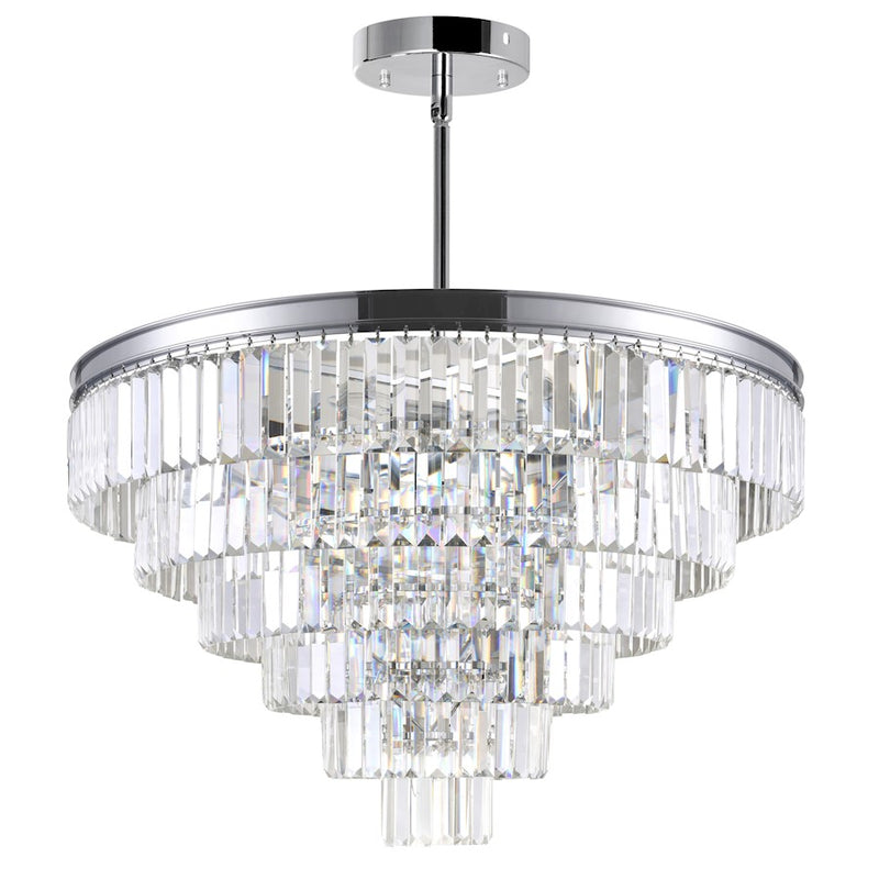 CWI Lighting Weiss 15 Light Down Chandelier, Chrome