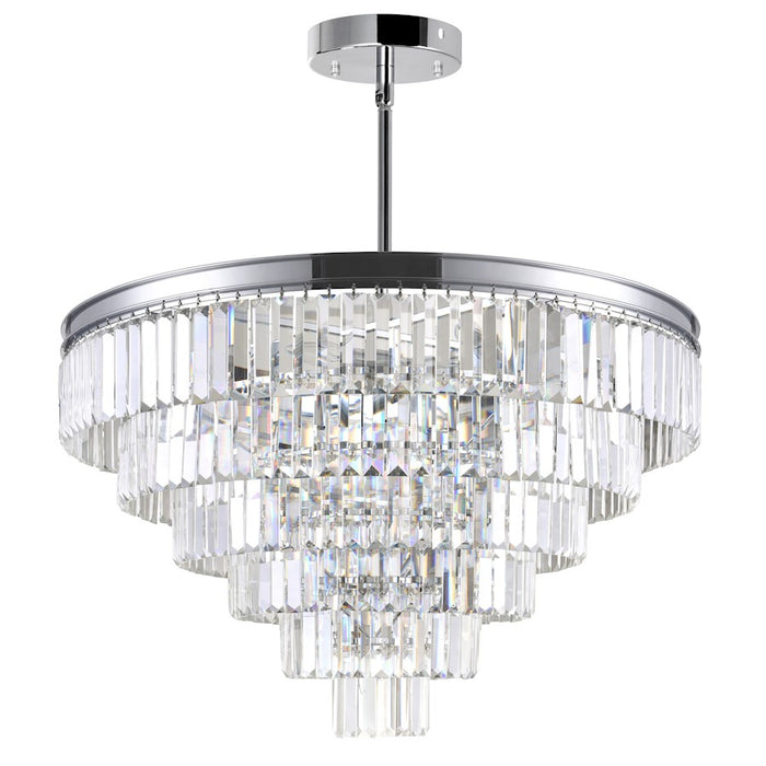 CWI Lighting Weiss 15 Light Down Chandelier, Chrome