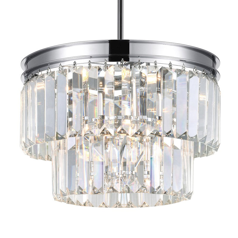CWI Lighting Weiss 4 Light Down Mini Chandelier, Chrome