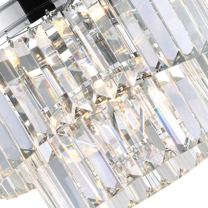 CWI Lighting Weiss 4 Light Down Mini Chandelier, Chrome