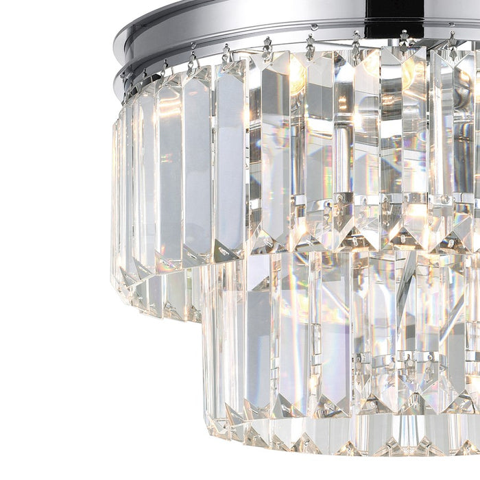 CWI Lighting Weiss 4 Light Down Mini Chandelier, Chrome