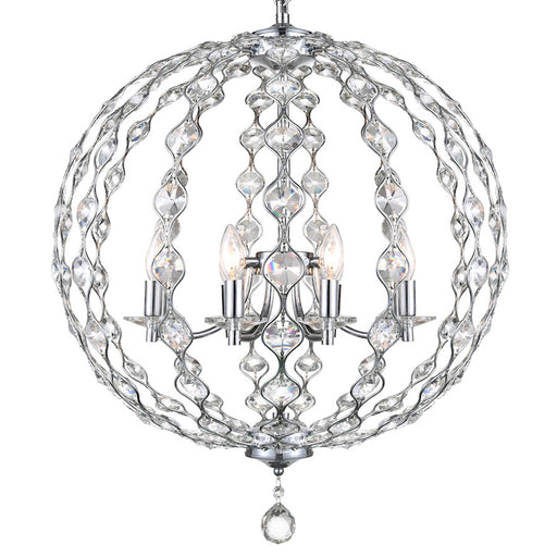 CWI Lighting Esia 8 Light Chandelier, Chrome