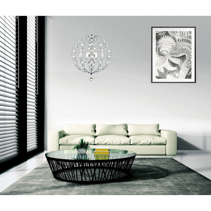 CWI Lighting Esia 8 Light Chandelier, Chrome