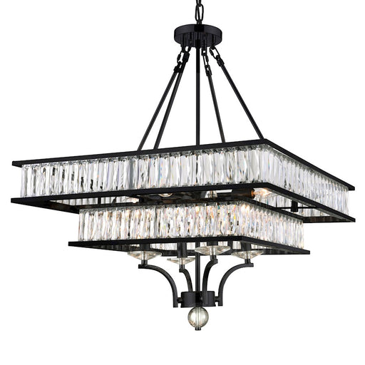 CWI Lighting Shalia 8 Light Chandelier, Black