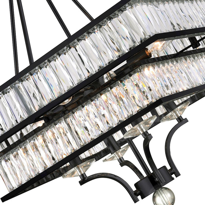 CWI Lighting Shalia 8 Light Chandelier, Black