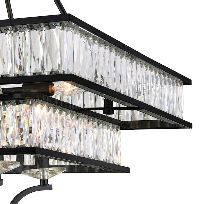 CWI Lighting Shalia 8 Light Chandelier, Black