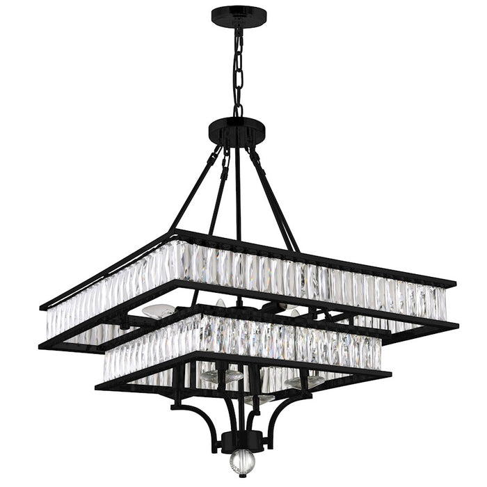 CWI Lighting Shalia 8 Light Chandelier, Black