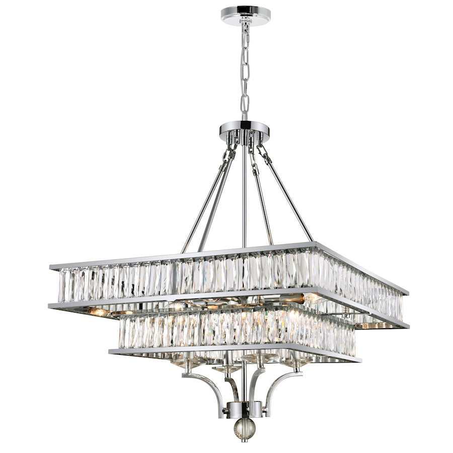 CWI Lighting Shalia 8 Light Chandelier, Chrome - 9972P23-8-601