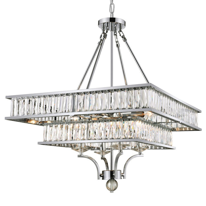CWI Lighting Shalia 8 Light Chandelier, Chrome