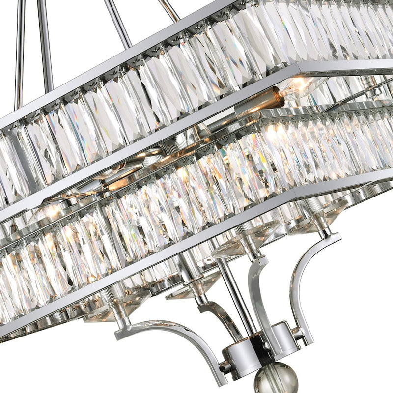 CWI Lighting Shalia 8 Light Chandelier, Chrome