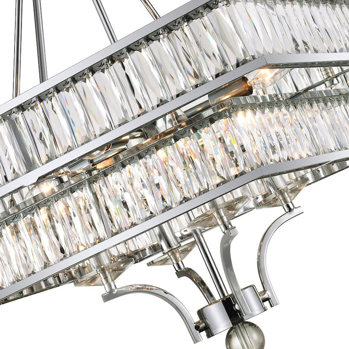 CWI Lighting Shalia 8 Light Chandelier, Chrome