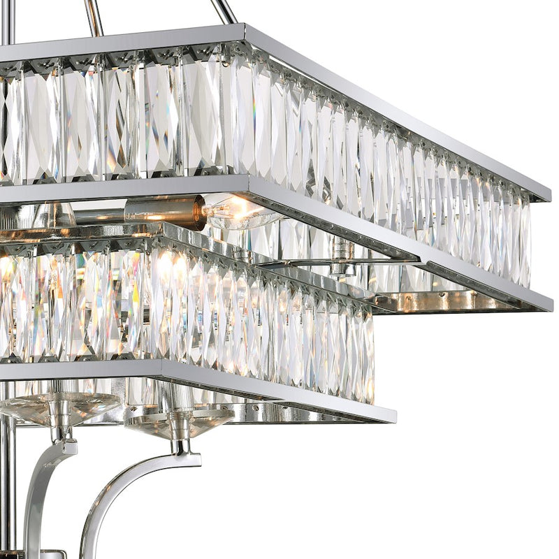 CWI Lighting Shalia 8 Light Chandelier, Chrome