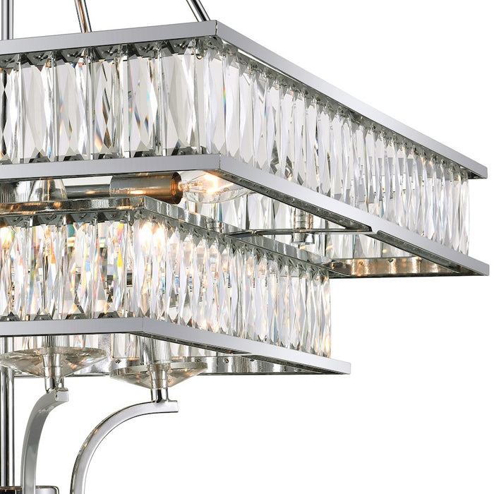 CWI Lighting Shalia 8 Light Chandelier, Chrome