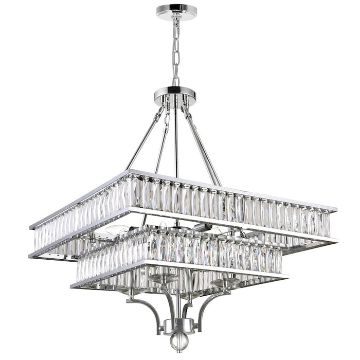 CWI Lighting Shalia 8 Light Chandelier, Chrome