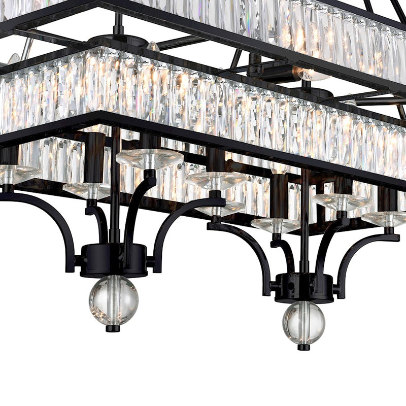 CWI Lighting Shalia 16 Light Chandelier, Black
