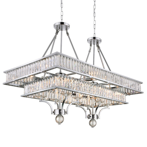 CWI Lighting Shalia 16 Light Chandelier, Chrome