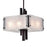 CWI Lighting Assunta 6 Light Drum Shade Pendant, Black/Frosted