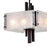 CWI Lighting Assunta 6 Light Drum Shade Pendant, Black/Frosted