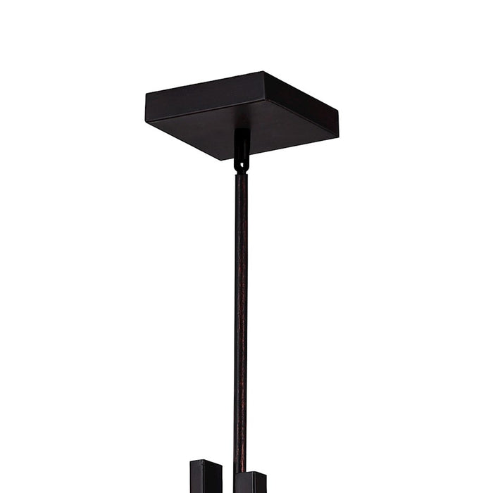 CWI Lighting Assunta 6 Light Drum Shade Pendant, Black/Frosted