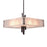 CWI Assunta 10 Light Drum Shade Chandelier, Black/Frosted