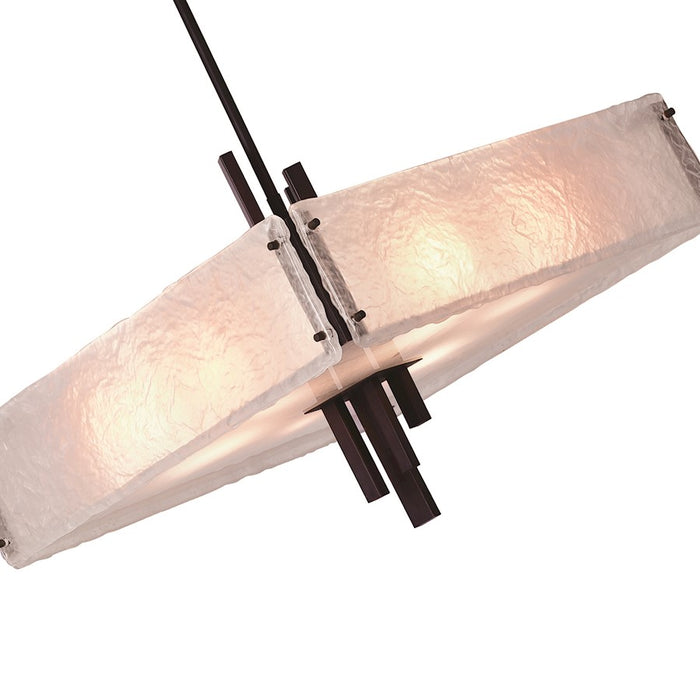 CWI Assunta 10 Light Drum Shade Chandelier, Black/Frosted