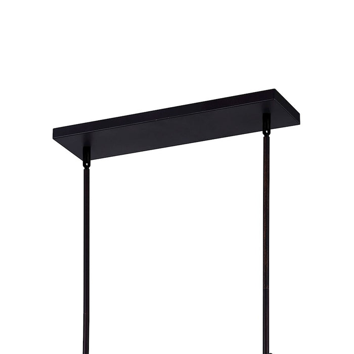 CWI Assunta 4 Light Drum Shade Chandelier, Black/Frosted