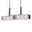 CWI Assunta 6 Light Drum Shade Chandelier, Black/Frosted