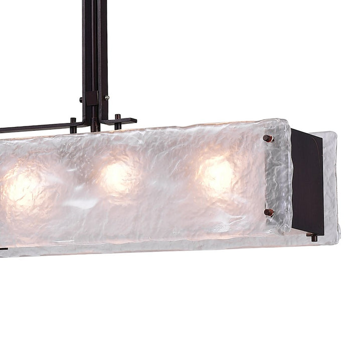 CWI Assunta 6 Light Drum Shade Chandelier, Black/Frosted