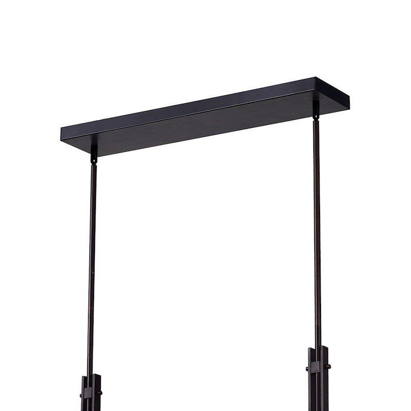 CWI Assunta 6 Light Drum Shade Chandelier, Black/Frosted