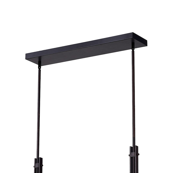 CWI Assunta 6 Light Drum Shade Chandelier, Black/Frosted