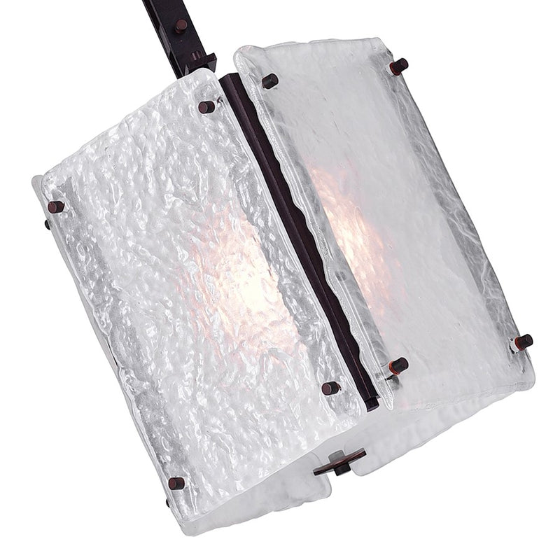 CWI Assunta 1 Light Drum Shade Mini Pendant, Black/Frosted