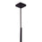 CWI Assunta 1 Light Drum Shade Mini Pendant, Black/Frosted