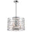 CWI Lighting Petia 4 Light Drum Shade Chandelier, Chrome - 9975P15-4-601