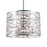 CWI Lighting Petia 4 Light Drum Shade Chandelier, Chrome