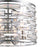 CWI Lighting Petia 4 Light Drum Shade Chandelier, Chrome