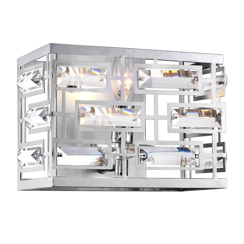 CWI Lighting Petia 1 Light Vanity Light, Chrome