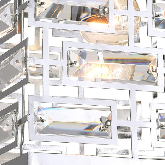 CWI Lighting Petia 1 Light Vanity Light, Chrome