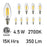 CWI Lighting Bulbs 4.5W LED Bulb, Clear - E12K2700-10